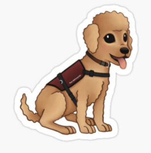 AGS Sitting Dog Sticker